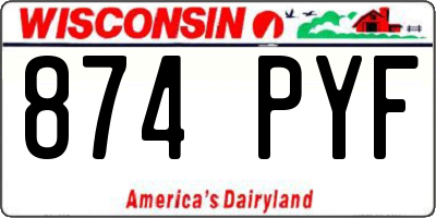 WI license plate 874PYF