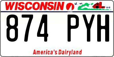 WI license plate 874PYH