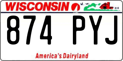 WI license plate 874PYJ