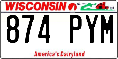 WI license plate 874PYM