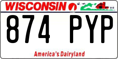 WI license plate 874PYP