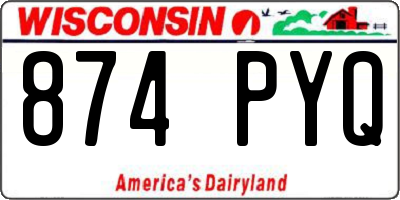 WI license plate 874PYQ