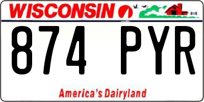 WI license plate 874PYR