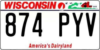 WI license plate 874PYV