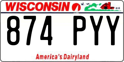 WI license plate 874PYY
