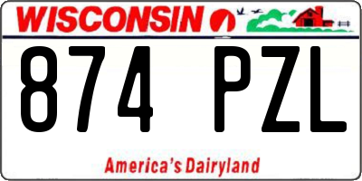 WI license plate 874PZL