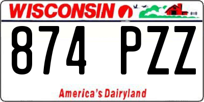 WI license plate 874PZZ