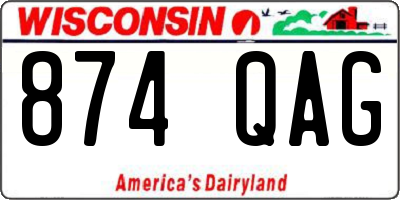 WI license plate 874QAG