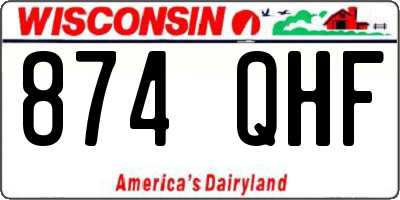 WI license plate 874QHF