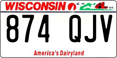 WI license plate 874QJV