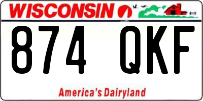 WI license plate 874QKF