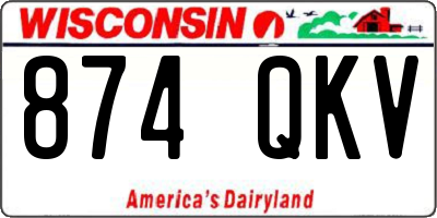 WI license plate 874QKV