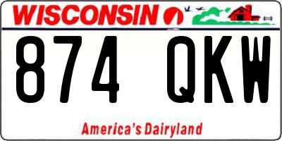 WI license plate 874QKW