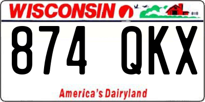 WI license plate 874QKX