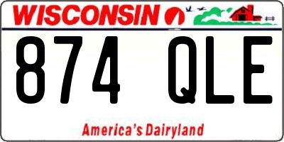 WI license plate 874QLE