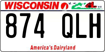WI license plate 874QLH
