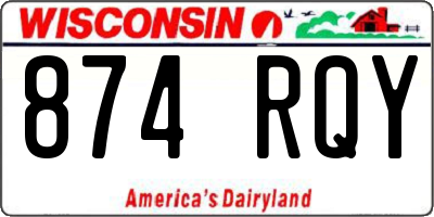 WI license plate 874RQY
