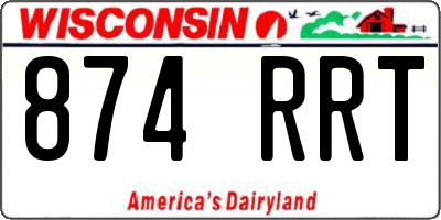 WI license plate 874RRT