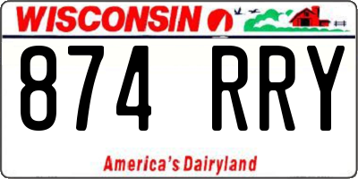 WI license plate 874RRY