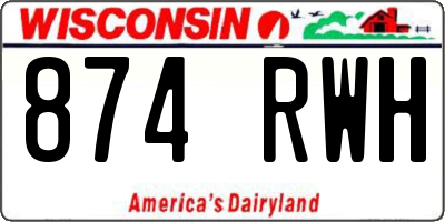 WI license plate 874RWH