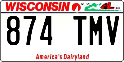 WI license plate 874TMV