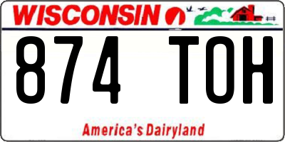 WI license plate 874TOH