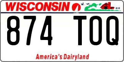 WI license plate 874TOQ