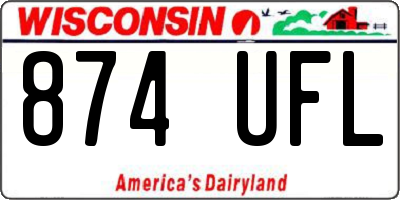 WI license plate 874UFL