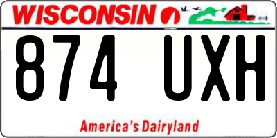 WI license plate 874UXH