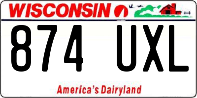 WI license plate 874UXL
