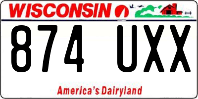 WI license plate 874UXX