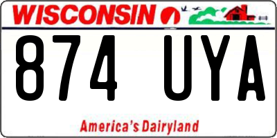 WI license plate 874UYA