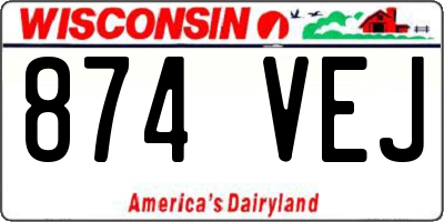 WI license plate 874VEJ