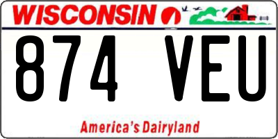 WI license plate 874VEU