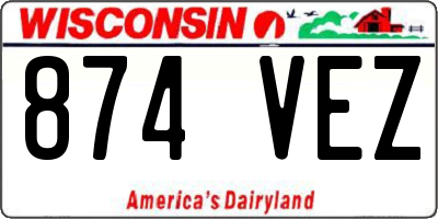 WI license plate 874VEZ