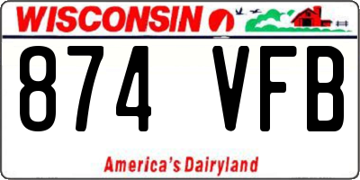 WI license plate 874VFB