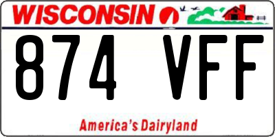 WI license plate 874VFF