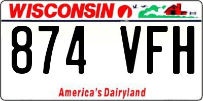 WI license plate 874VFH