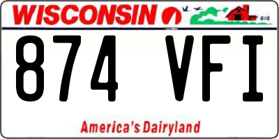 WI license plate 874VFI