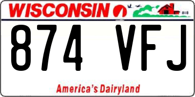 WI license plate 874VFJ