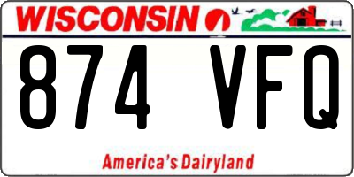 WI license plate 874VFQ