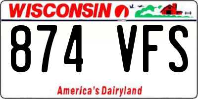 WI license plate 874VFS