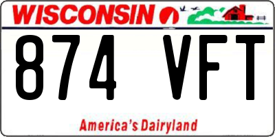 WI license plate 874VFT