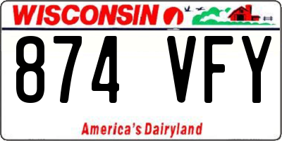 WI license plate 874VFY
