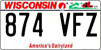 WI license plate 874VFZ