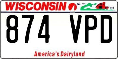 WI license plate 874VPD