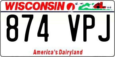 WI license plate 874VPJ