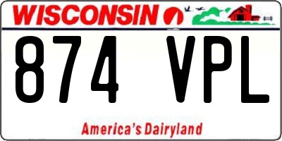 WI license plate 874VPL