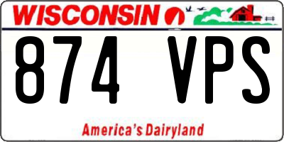 WI license plate 874VPS