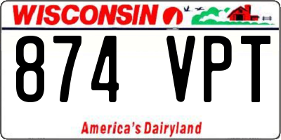 WI license plate 874VPT